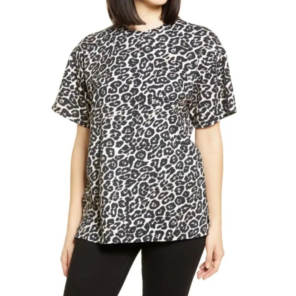 NWT AFRM Helo Oversized Tee - Spring Leopard Print - Size XS